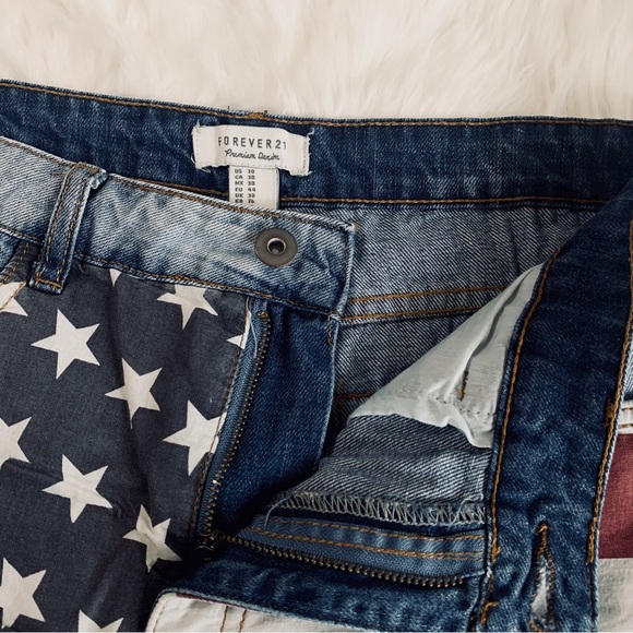 AMERICAN FLAG DENIM SHORTS - Picture 4 of 16